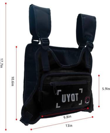 Klykon Reflective Chest Bag for Men and Women - Fashion Harness Utility Bag for Night Running and Hiking (Black) - Buy Online on GoSupps.com