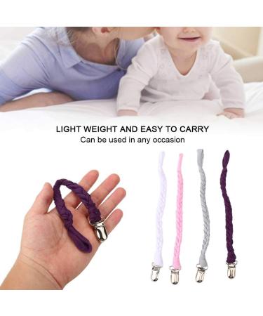 4 PCS Pacifier Metal Clip for Babies & Toddlers | Anti-Lost Nipple Leash Chain - Buy Online on GoSupps.com
