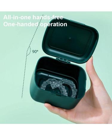 Rianpesn Prosthesenbadtui - Portable Leak-Proof Cleaning Case for Dentures | Ideal Travel Container for Artificial Teeth - Buy Online on GoSupps.com