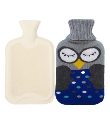 MYAMIA 1L Hot Water Bottles with Cover Rubber Hot Water Bags Pain Relief Hot Water Bags-K