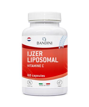 Bandini Liposomal Iron Complex 30 mg with vitamin C folic acid B12 B6 and A High bioavailability against fatigue and exhaustion 60 capsules