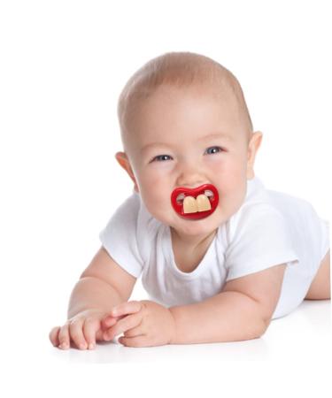 Buy Funny Baby Pacifier with Teeth - Silicone Dummy Soothing Toy for Newborns | International Shipping Available - Buy Online on GoSupps.com
