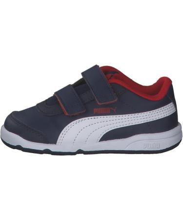 PUMA Kids Stepfleex 2 Sl Ve V Ps Trainers 1.5 UK Child Peacoat White Flame Scarlet - Buy Online on GoSupps.com