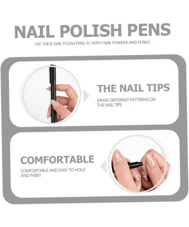 minkissy Nail Pen Extension Gel Pen Nail Art Tips Builder Pen Liner Pen Nail Polish Nail Polish Drawing Pen Gel Nail Tool Nail Tools Nail Liner Pen Abs Decorative Brushes Manicure 14X1X1CM Black - Buy Online on GoSupps.com