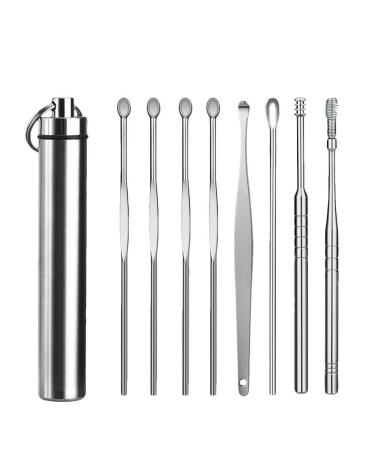 WNPXQNT 7/8pcs Ear Wax Cleaner Removal Tool Earpick Sticks Earwax Remover Sulfur Ears Curette Cleaning Cleaning Wax Pick Kit Ear Ear Kit