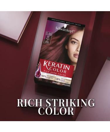 Schwarzkopf Keratin Color 5.88 Deep Red Permanent Hair Color Cream - 1 Kit - Buy Online on GoSupps.com