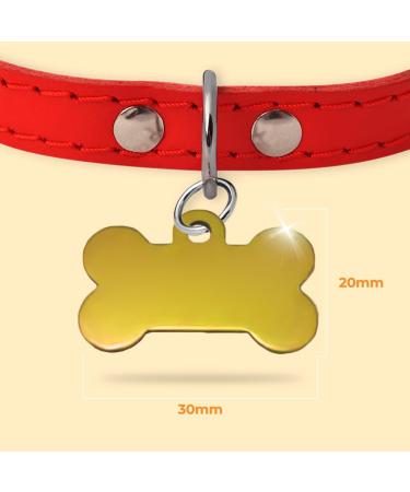 Personalized Bone-Shaped Pendants for Dogs & Cats | Ibera Gifts - Custom Engraved Neck Bands in Gold - Buy Online on GoSupps.com