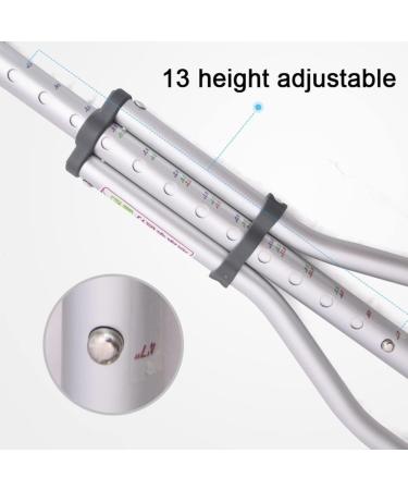 Adult Underarm Crutches Folding Walking Crutches 13-Speed Height Adjustable Suitable for Travel and Work 1 Pair - Buy Online on GoSupps.com