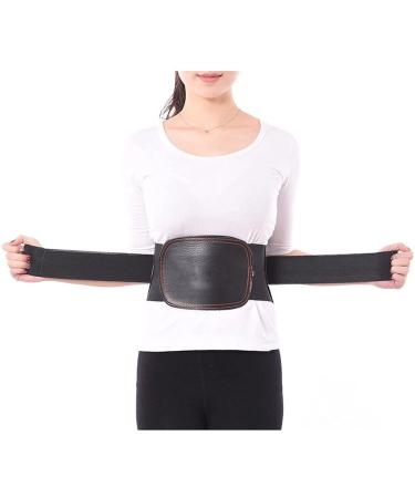 Buy X-Large Brown Leather Back Brace for Lower Back Pain Relief - Waist Support Belt with Lumbar Pads & Posture Correction for Herniated Disc Sciatica & Scoliosis - Buy Online on GoSupps.com