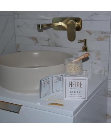 Heire Hot Wax Kit | Professional At-Home Hair Removal | Strip-Free Wax for Precise Hair Removal on Face Brows Bikini and Underarms | Salon-Quality Results - Buy Online on GoSupps.com