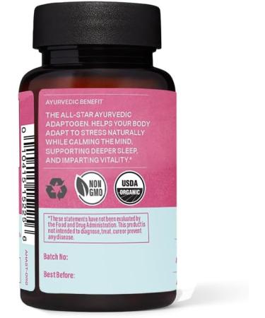 Maharishi Ayurveda Organic Ashwagandha - Vegan Stress Relief Supplement | Mood Enhancer & Energy Booster | 60 Gluten-Free Herbal Tablets 500 mg - Buy Online on GoSupps.com