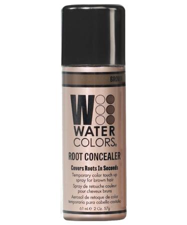 WATERCOLORS ROOT CONCEALER TOUCH-UP, TEXTURE, VOLUME SPRAY. Professional Salon Quality Cover Up for gray roots and regrowth -2oz BROWN ROOT CONCEALER