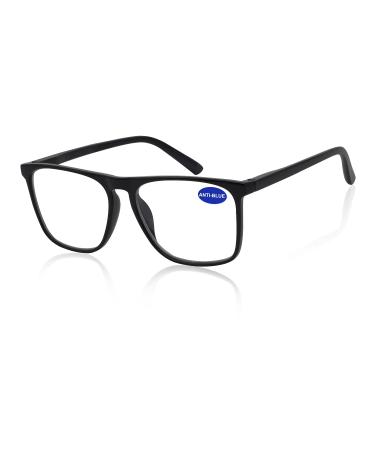 MARE AZZURO Reading Glasses Men Stylish Readers 1 1.25 1.5 1.75 2 2.25 2.5 to 6 Black (Blue Light Blocking Readers) 1.25 x