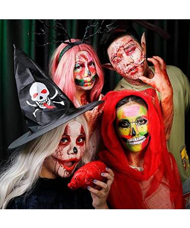 DELANCI SFX Makeup Kit - Professional Halloween Special Effects Supplies with Scar Wax, Coagulated Blood, Brushes, Paint, Sponges, Spatula - 14pcs - Buy Online on GoSupps.com