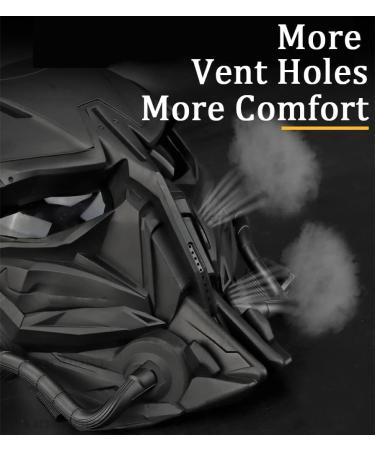 Adjustable Airsoft Skull Full Face Mask for Outdoor Sports & CS Cosplay Tactical - Black - Buy Online on GoSupps.com