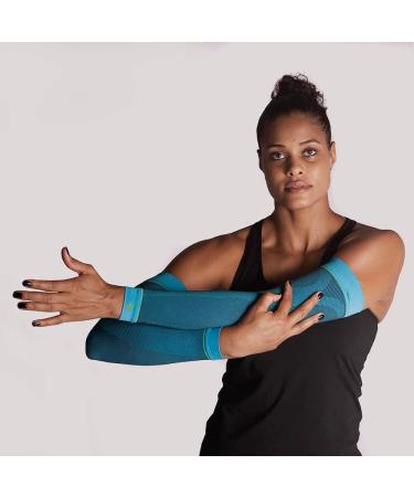 Bauerfeind Sports Compression Arm Sleeves - Large/Long Black (1 Pair) | Gradient Compression for Improved Oxygen and Blood Circulation - Buy Online on GoSupps.com