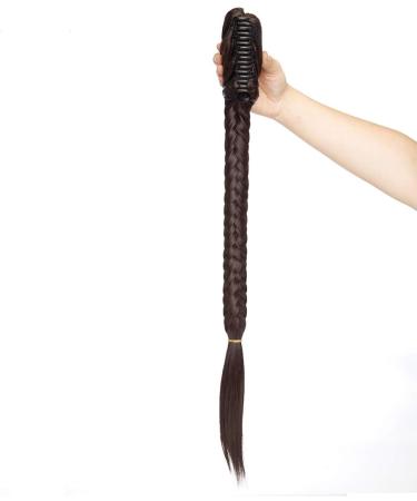 21" Claw Jaw Braiding Hair Piece Fishtail Braids Clip in Hair Extensions Braid Ponytail Extension with a Claw/Jaw Clip Dark Brown Dark Brown 21 inches - Buy Online on GoSupps.com
