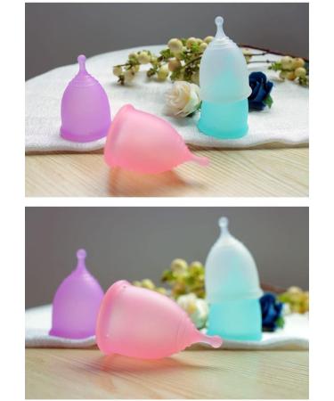 Floraupicious Reusable Menstrual Cup - Eco-Friendly 2 Pack (Large Pink/Purple) for Optimal Female Care - Buy Online on GoSupps.com