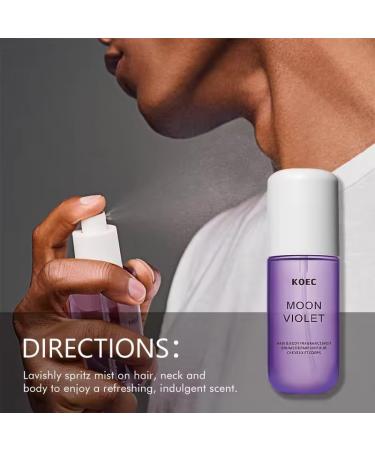 Koec Vanilla Coconut Perfume 50ml Body & Hair Fragrance Mist Women Men Eau De Toilette Spray Perfume Body Mist Spray Travel Size (Vanilla Coconut) (Moon Violet) - Buy Online on GoSupps.com