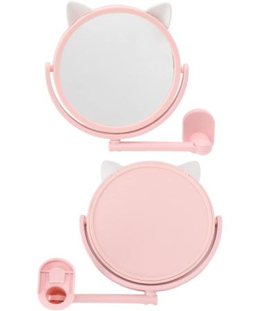 Makeup Mirror Wall Mirror 16.5cm Diameter Simple Hole Free Installation Cat Shape for Bedroom - Buy Online on GoSupps.com