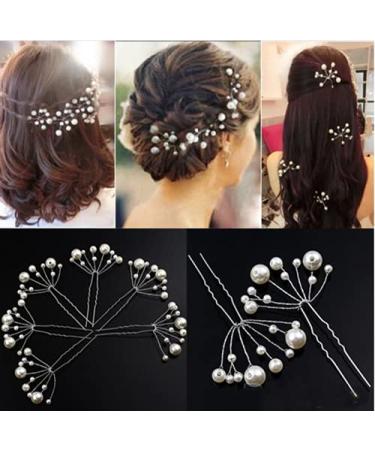 10 Pack Bridal Pearl Hair Pins - Wedding Party Headpiece Accessories for Bride & Bridesmaid - Set of 10 - Buy Online on GoSupps.com