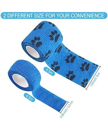 Kulannder 8 Rolls Self Adhesive Bandage for Dog Bandage for Dogs Paws Legs Injury Do not Stick to Fur High Elastic and Breathable - Buy Online on GoSupps.com