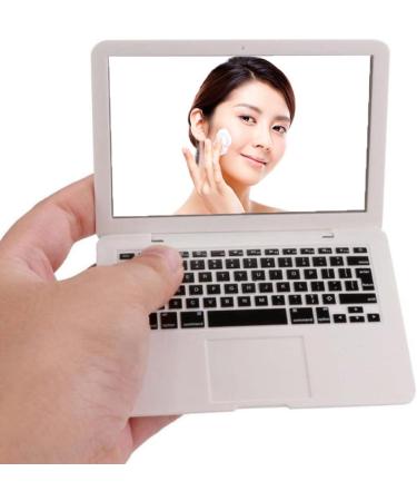 Small Mirror Compact 1PC Laptop Shaped Makeup Mirror Mini Pocket Mirror Portable Compact Makeup Mirror Cosmetic Beauty Tool For Travel Use(White) - Buy Online on GoSupps.com