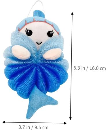 Housoutil 4 Pcs Children's Bath Ball - Soft Animal Mesh Sponge Pouf for Newborns | Portable Bath Supplies - Buy Online on GoSupps.com