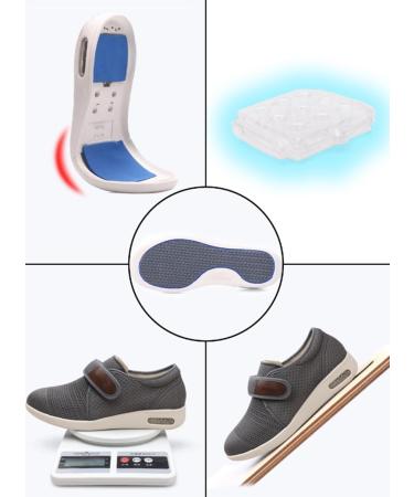 Diabetic Sandals & Adjustable Orthopedic Slippers for Elderly | Edema & Arthritis Shoes | Comfortable Slip-On Sneakers for Swollen Feet & Plantar Fasciitis - Size 40 Black - Buy Online on GoSupps.com