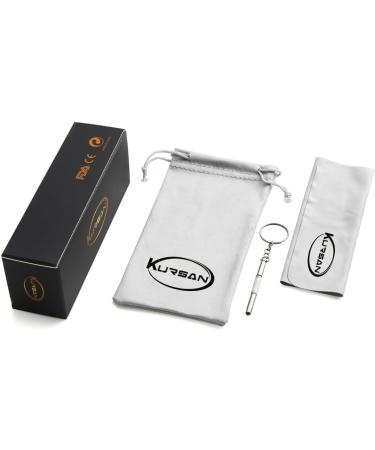 Kursan Oversized Square Black Glasses - Blue Light Blocking Eyewear for Men & Women - Fashion Big Frame Eyeglasses 53mm - Buy Online on GoSupps.com