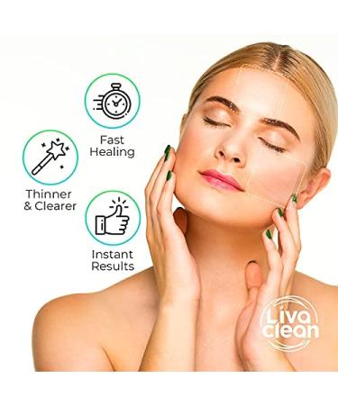 20 CT LivaClean Square Large Hydrocolloid Acne Patches - Big Pimple Patch for Pore Spots, Cystic Pimples & Zits - XL Acne Bandages for Face & Nose - Buy Online on GoSupps.com