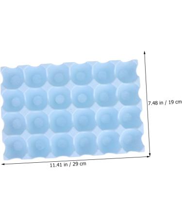 Hemoton Egg Holder Organizer Box Straw Stacked Grids for Refrigerator Storage Holder Egg Breakage-proof Thicken Wheat Blue Blue 29*19CM - Buy Online on GoSupps.com