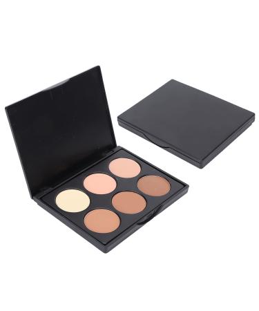 jiabaorun 6 Colors Nude Eyeshadow Palette with Brushes Bag Matte Shimmering Eyeshadow Makeup Palette for Neutral Smoky Bronze Eye Makeup