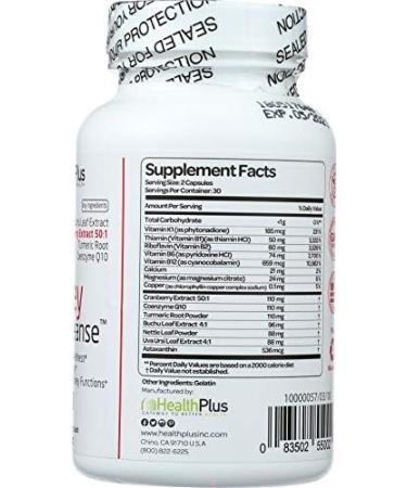 Health Plus Cleanse Kidney 90 cap ( Multi-Pack) 5 - Buy Online on GoSupps.com