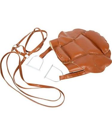 small foot saddle and bridle set wooden horse made of imitation leather with adjustable saddle strap from 3 years 11906 large
