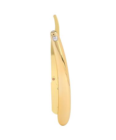 Premium Gold Stainless Steel Men's Hand Razor for Barbers & Home Use - No Blade Included - Buy Online on GoSupps.com