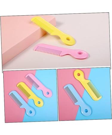 Baby Comb Set (3 Pieces) - Gentle Hair Brush & Comb for Toddlers - Blue Pink Yellow - Safe Newborn Toiletries - Buy Online on GoSupps.com