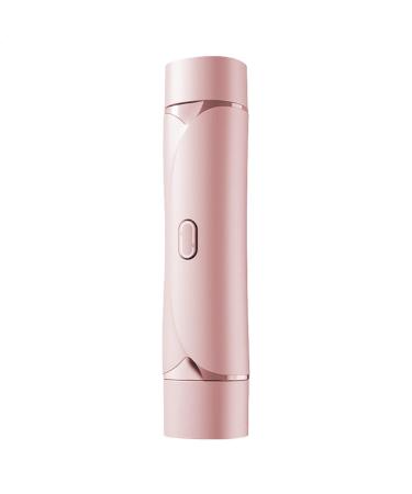 Bikini Shaver Electric Bikini Trimmer Leathery Double Heads Body Shaver Personal Trimmer Facial Hair Remover for Underarm Leg Arm Body Face Pink