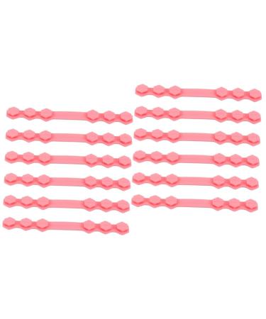 JECOMPRIS face 20 pc mask hook ear cable buckle face extension hook adjustable earband lane lane lactal straps made of silicone extension tape with hook pebble gel pink