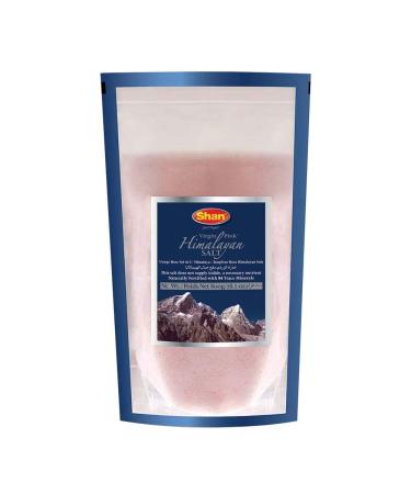 Shan Virgin Himalayan Pink Salt Fine Grain (800g) - Naturally Fortified with 84 Trace Minerals - Stand Up Pouch Pink Salt (800g) 1.76 Pound (Pack of 1)