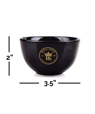 RoyalShave Ceramic Shaving Bowl - Black Mug for Shave Soaps - Buy Online on GoSupps.com