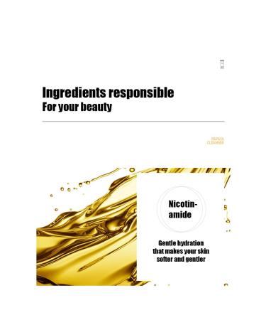 BIOAQUA Papaya Essence Purifying Moisturizing Face Cleanser Sodium Hyaluronate Facial Cleaning Nicotinamide100g / 3.53oz - Buy Online on GoSupps.com