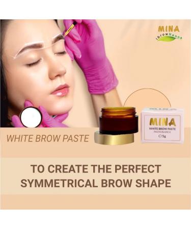 MinaiBrow Eyebrow Conditioning Cleanser 100ml + White Brow Paste 5g | Hydrating, Moisturizing, Brow Mapping & Shaping - Buy Online on GoSupps.com