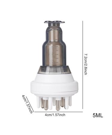 Hair Oil Applicator | Portable Stainless Steel Roller Head Fluid Brush for Essential Oils & Scalp Massager - Leryveo White - Buy Online on GoSupps.com