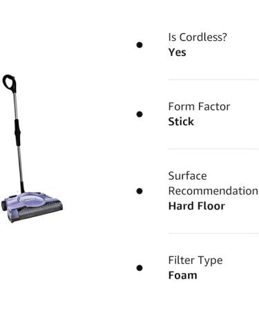 Shark V2945Z 12in Rechargeable Floor Carpet Sweeper (Renewed) - Lightweight and Efficient - Buy Online on GoSupps.com