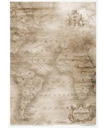 ITD Collection A4 Decoupage Rice Paper Sheet RP039 - Nautical Expedition Design - Buy Online on GoSupps.com
