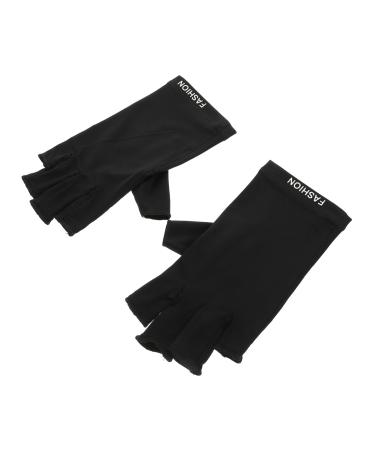 POPETPOP 1 Pair nail protection gloves UV gloves guantes para el sol de mujer UV manicure gloves protective gloves gloves Salon Nail Art Tools protective gear Fingerless Miss Nylon
