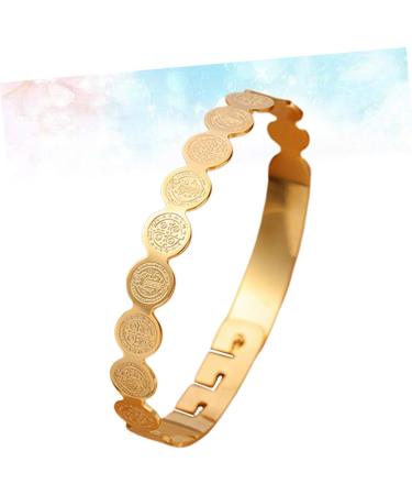COLLBATH Golden Bracelet Bangle Adjustable Jesus Bracelet Jesus Rubber Bracelets Mens Jesus Trendy Bracelets Gift Stainless Steel - Buy Online on GoSupps.com
