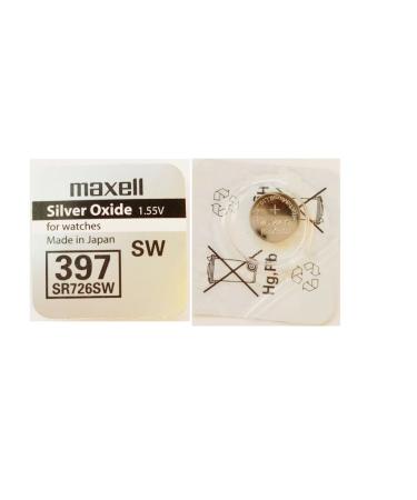 Maxell Watch Battery Button Cell SR726SW 397 (Pack of 5 Batteries)