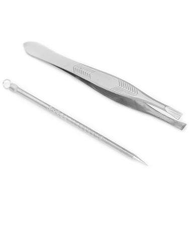 Eyebrow Tweezer  Pimple Popper Tool Anti Slip Handle Comfortable Grasp For Facial Freckle Removal